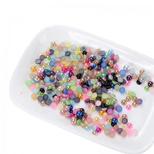 1.5mm-20mm Colorful abs hlaf pearl cheap abs plastic pearl beads