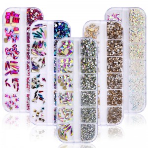 New Fashion High Quality Nail Kit SS6 SS8 SS10 SS12 SS16 SS20 Multicolor Flatback Rhinestone For Nail Art