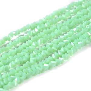 High quality glass jewelry beads triangle shape beads crystal new style glass beads
