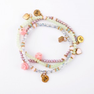 Colorful Women’s Fashion Chain Bracelet charms Delicate Faceted Beads Wrist Bracelets