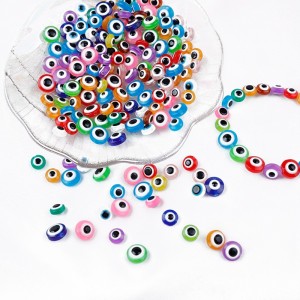 DIY Jewelry Accessories Glass Evil Eye Flat Beaded